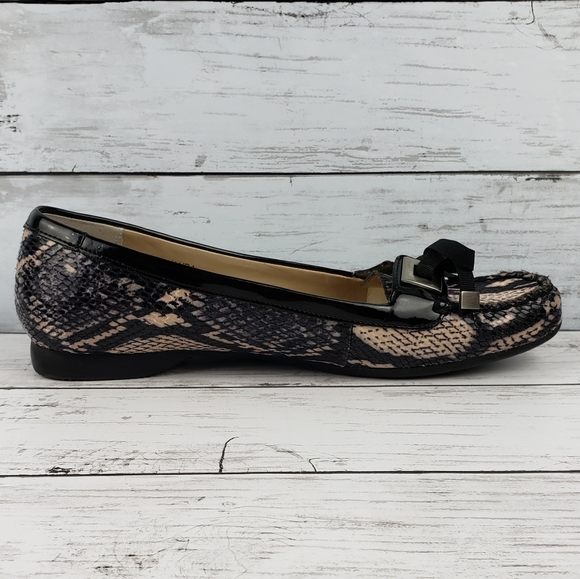 272git Ellen Tracy WANDA snakeskin embossed loafers - Picture 4 of 10